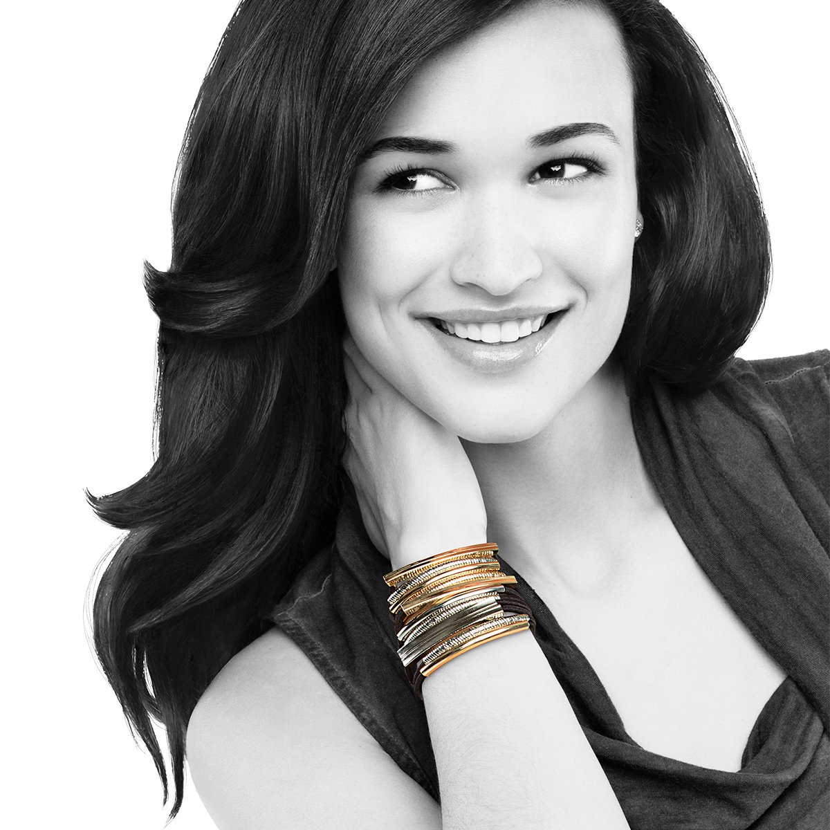 歌妮doublewear简约 两用 橡皮筋 手链发圈 束发带 头饰 发饰r1941071