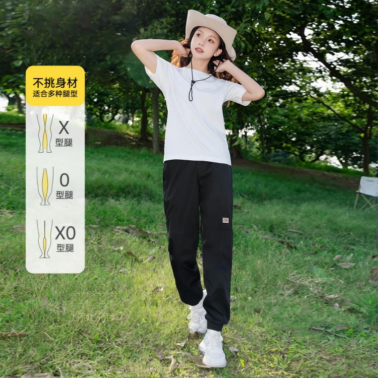 骆驼 【防泼水】运动裤女春秋长裤户外山系徒步工装裤登山裤运动休闲裤