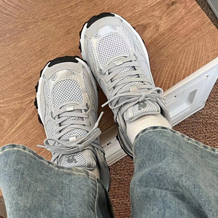 骆驼 【漫游】复古慢跑鞋女鞋运动鞋女春秋银色老爹鞋缓震百搭休闲鞋