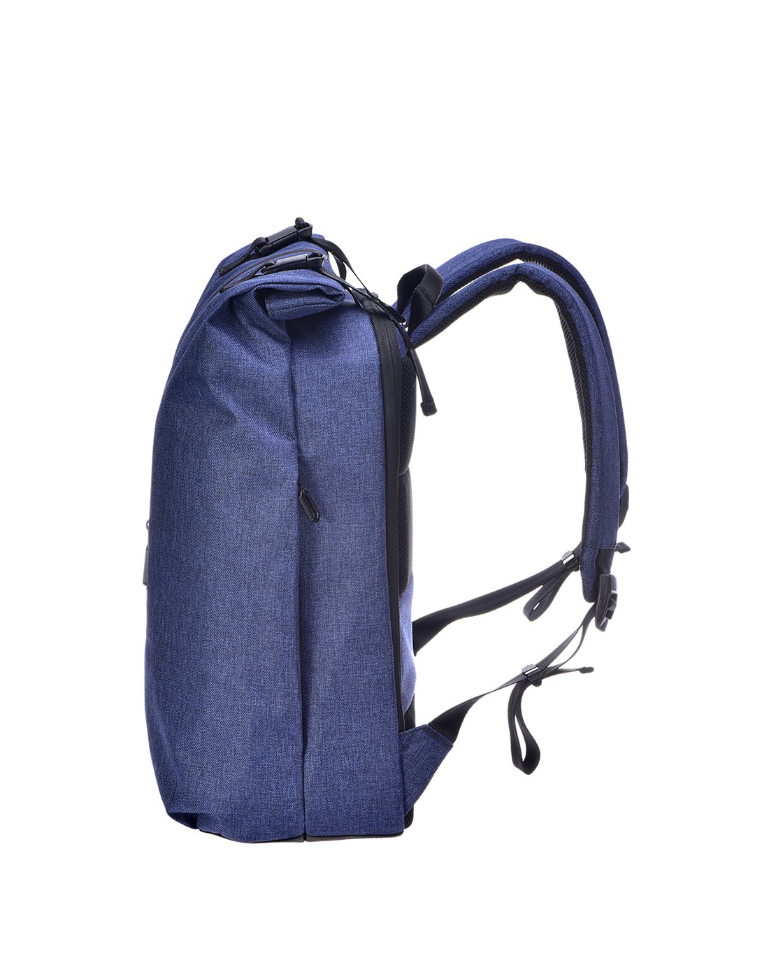 90分 户外休闲韩版潮人笔记本背包 防水卷边包 男士双肩包