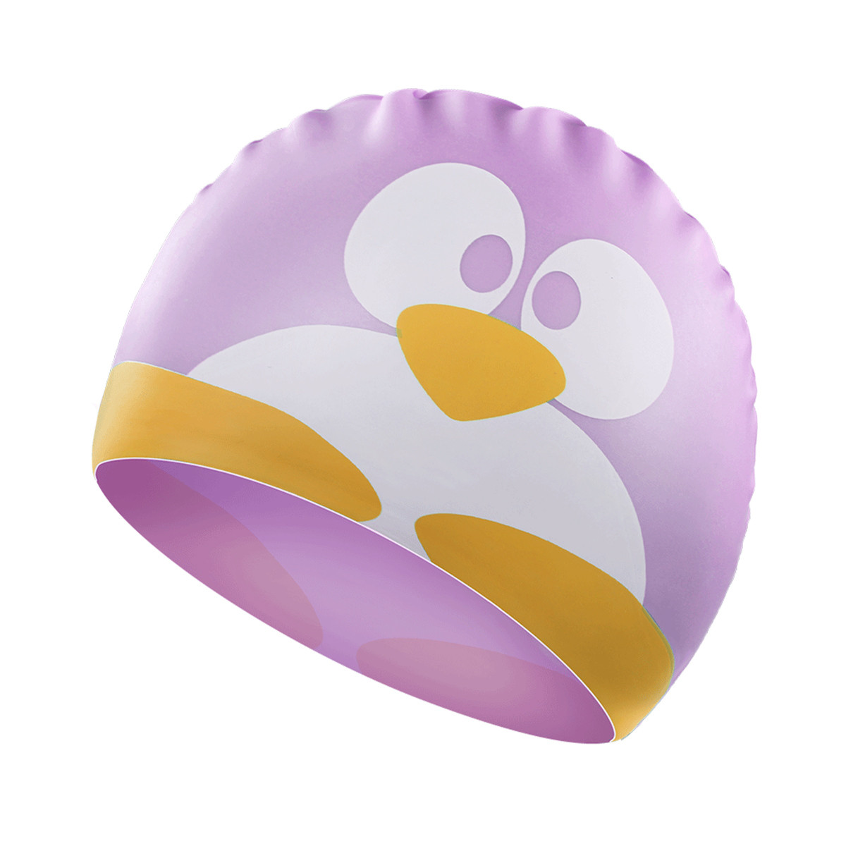 儿童卡通防水护耳游泳帽 男女童适用硅胶泳帽
