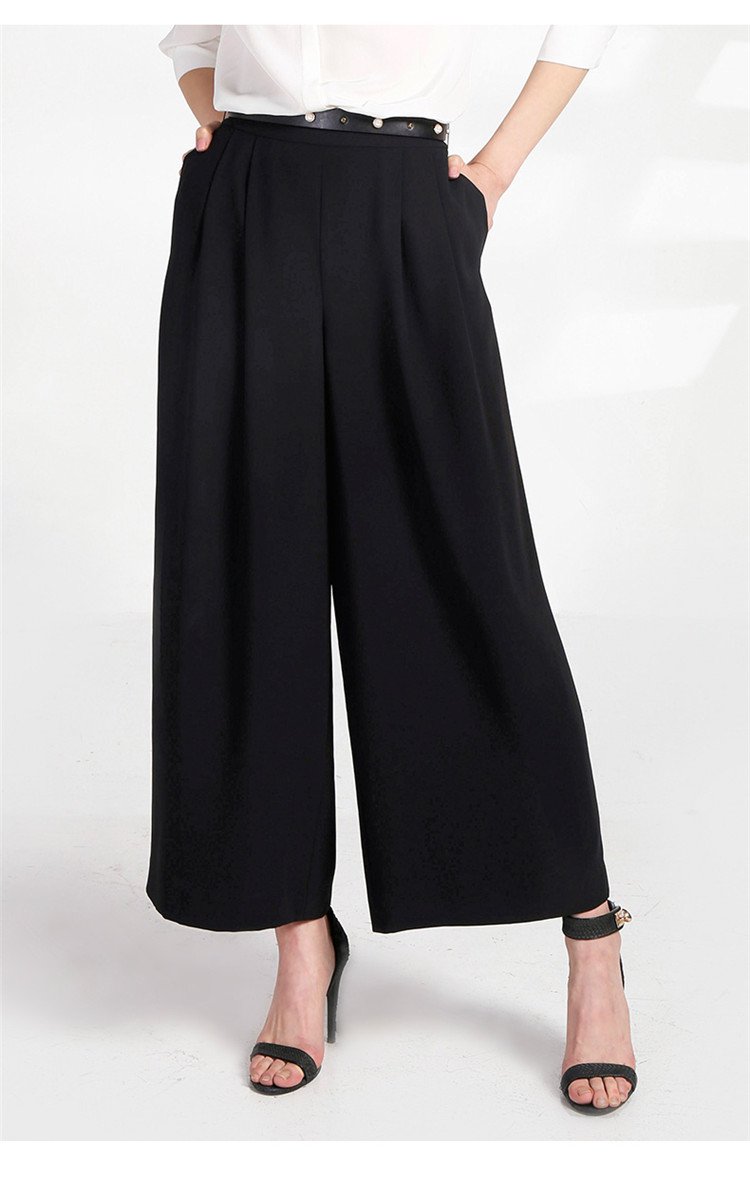 阔腿九分裤时尚优雅通勤大脚裤