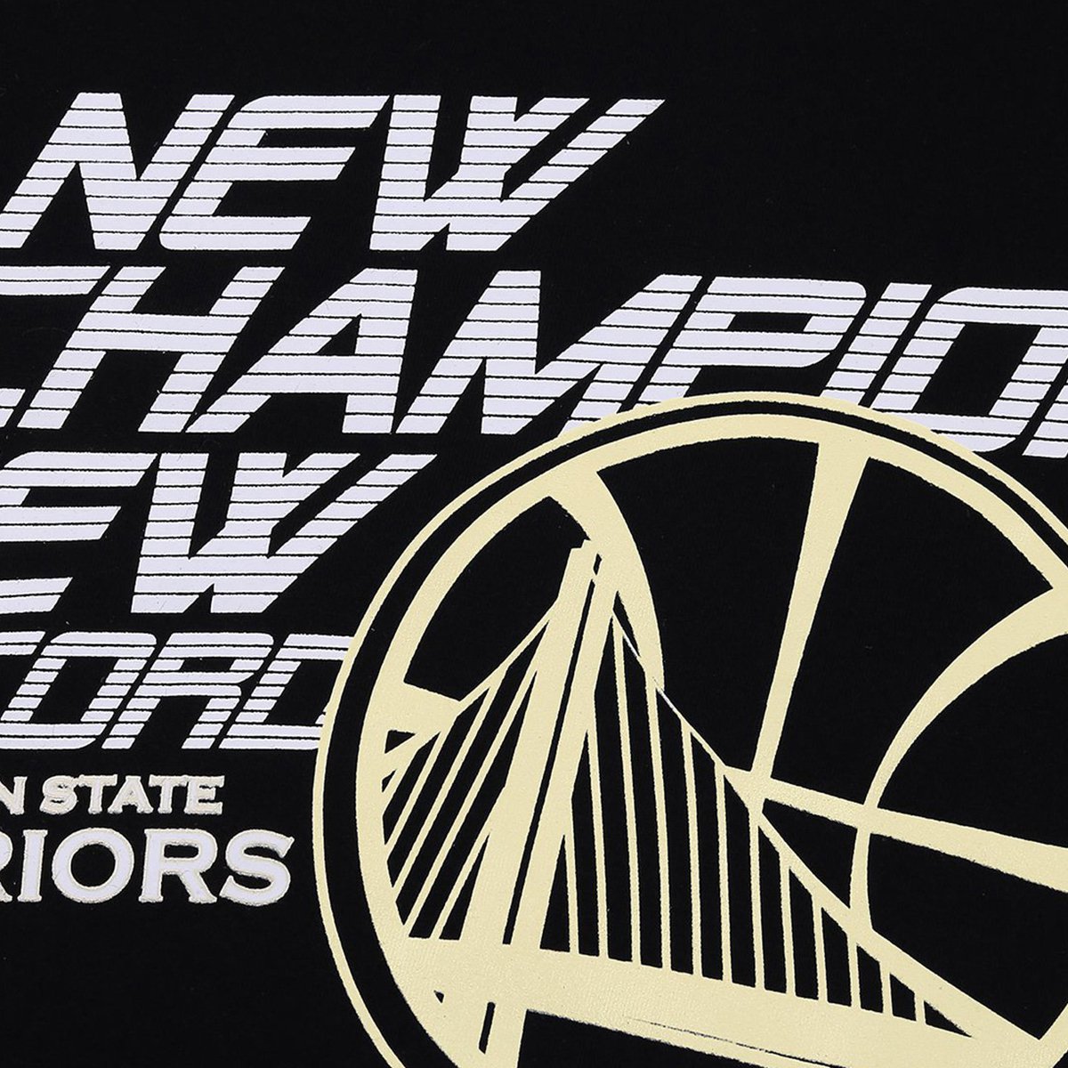 nba 男款 勇士队黑色 2017 新纪录系列 纪念t恤