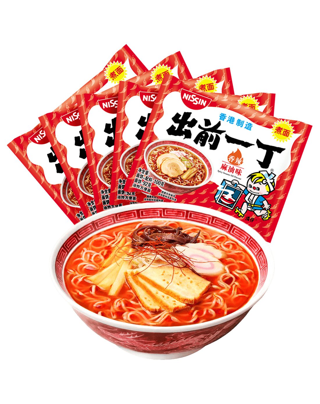 香港出前一丁香辣麻油味方便面100g*5