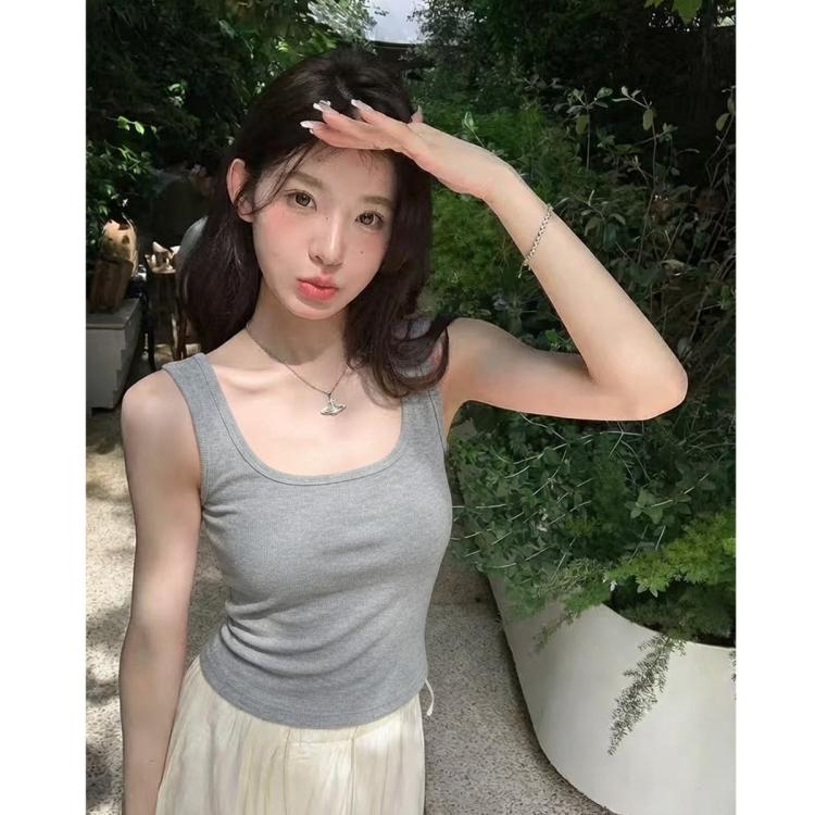 真维斯 【打底外穿】薄款背心显瘦百搭女式背心修身气质无袖T恤上衣女