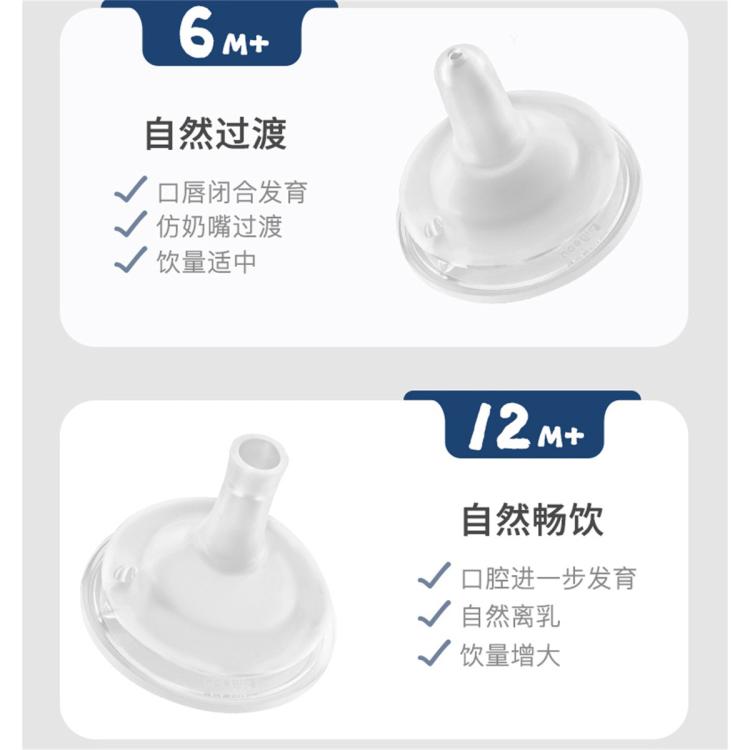 贝亲 第三代自然实感宽口径启衔奶嘴离乳安抚奶嘴6个月以上单只替换装