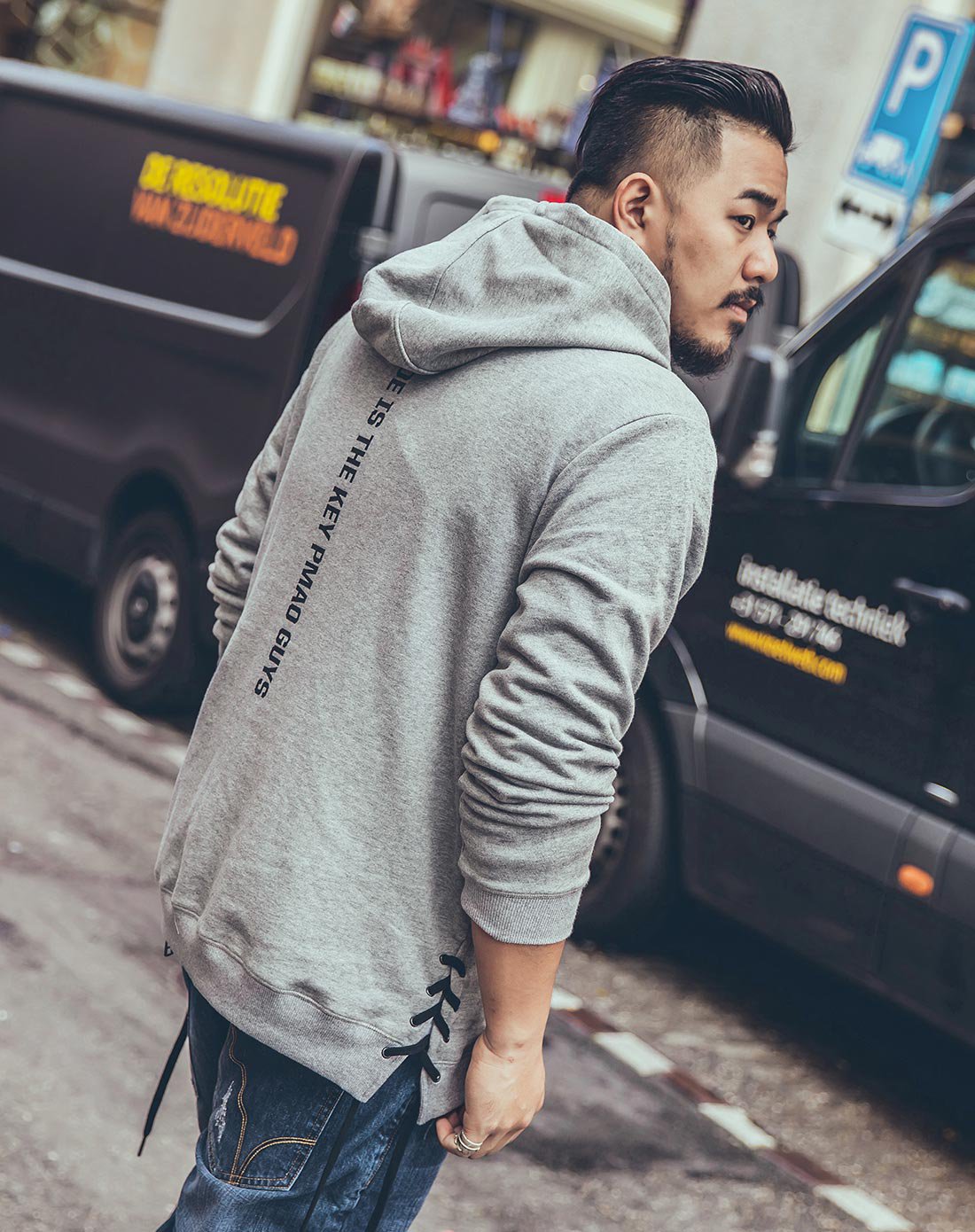 pmao潮牌大码男装 胖子男士大码秋装时尚潮男加肥加大连帽卫衣