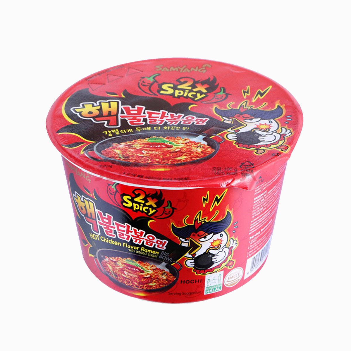 三养火鸡面倍辣鸡肉味碗面105g方便面 速食 干拌面