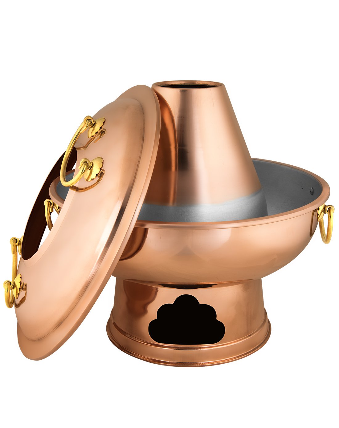 尚烤佳铜火锅加厚手工紫铜木炭火锅传统铜火锅铜锅老式碳火锅涮羊肉