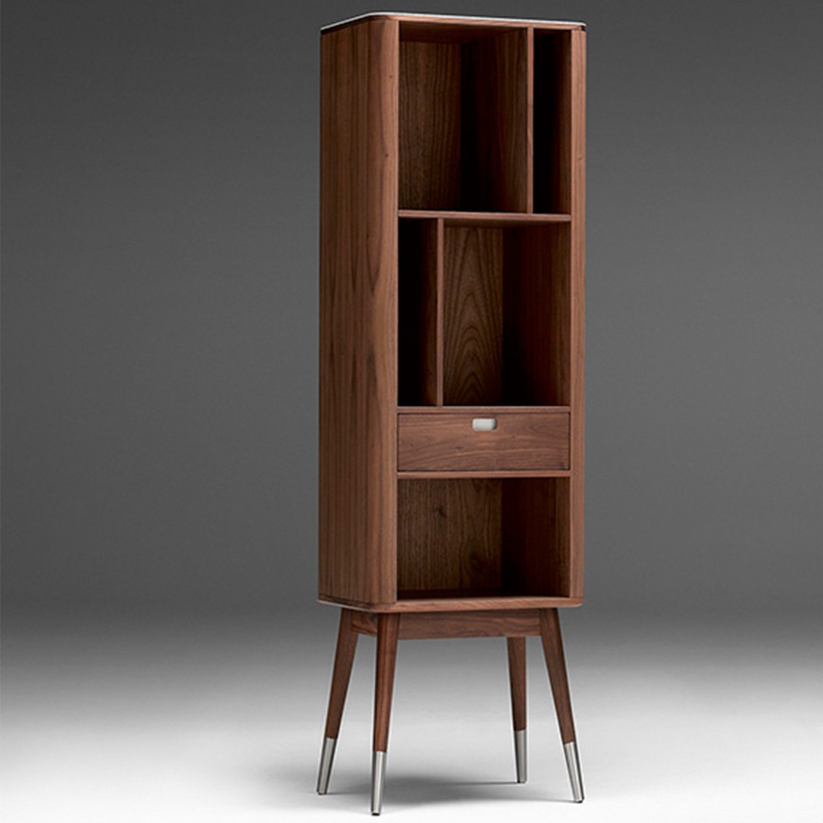 北欧丹麦设计师现代创意个性书柜客厅全实木收纳储物柜子