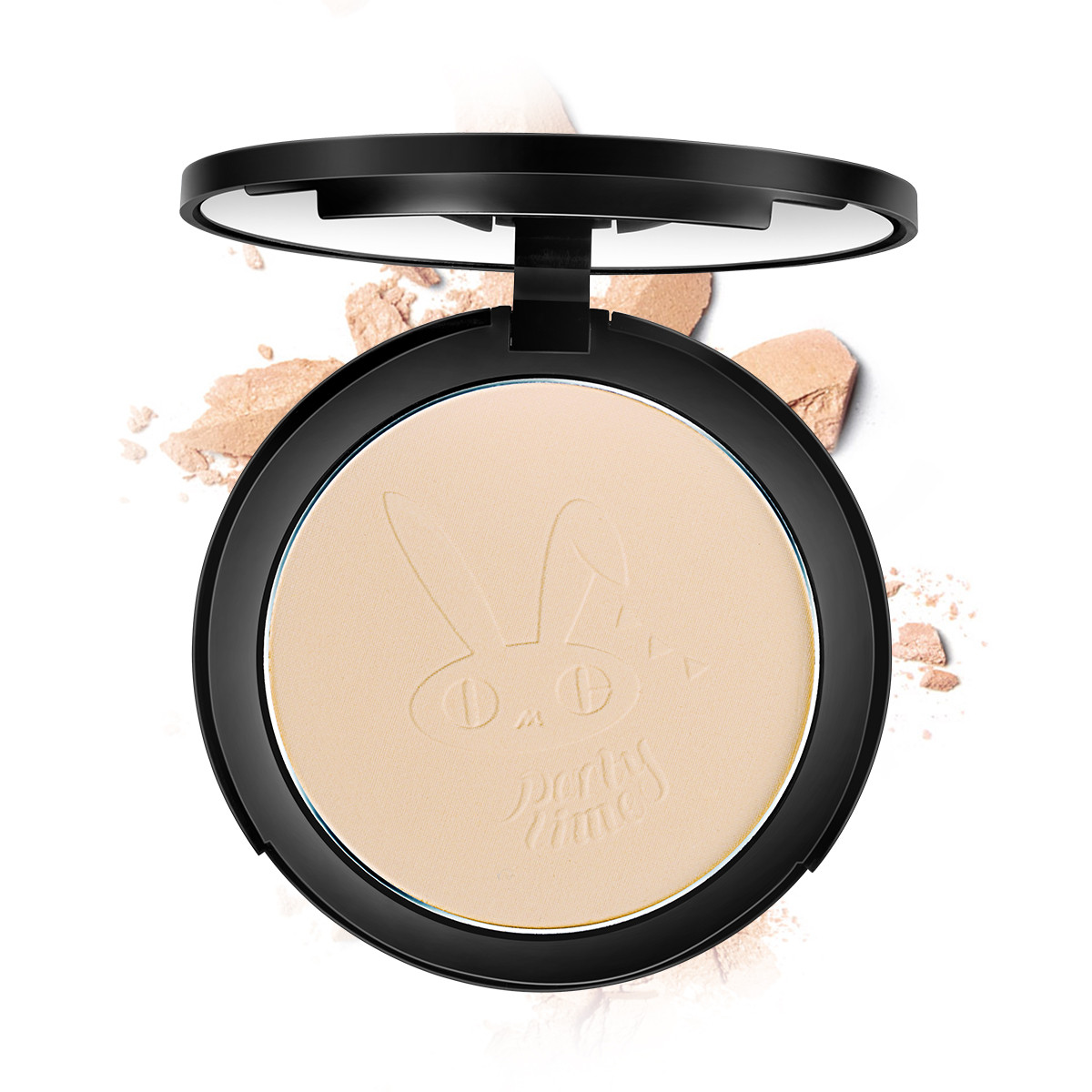 蓝秀lanchen无瑕控油定妆粉饼02号自然色 轻薄透气 遮瑕持久 修容