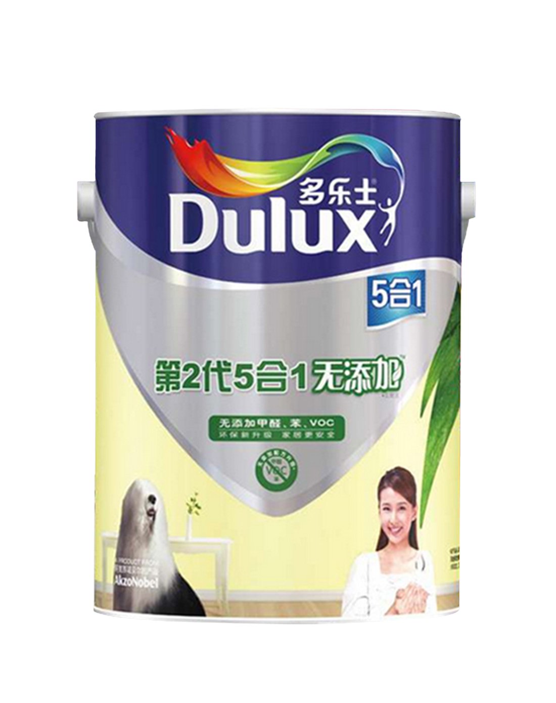 多乐士油漆专场直发货二代无添加五合一墙面漆5la611-65000_唯品会