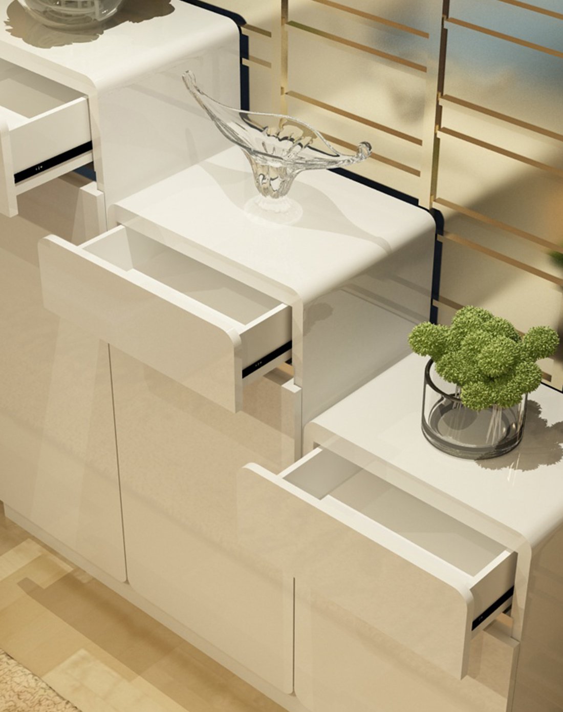 简易时尚高低柜玄关隔断柜 防尘鞋架组合柜