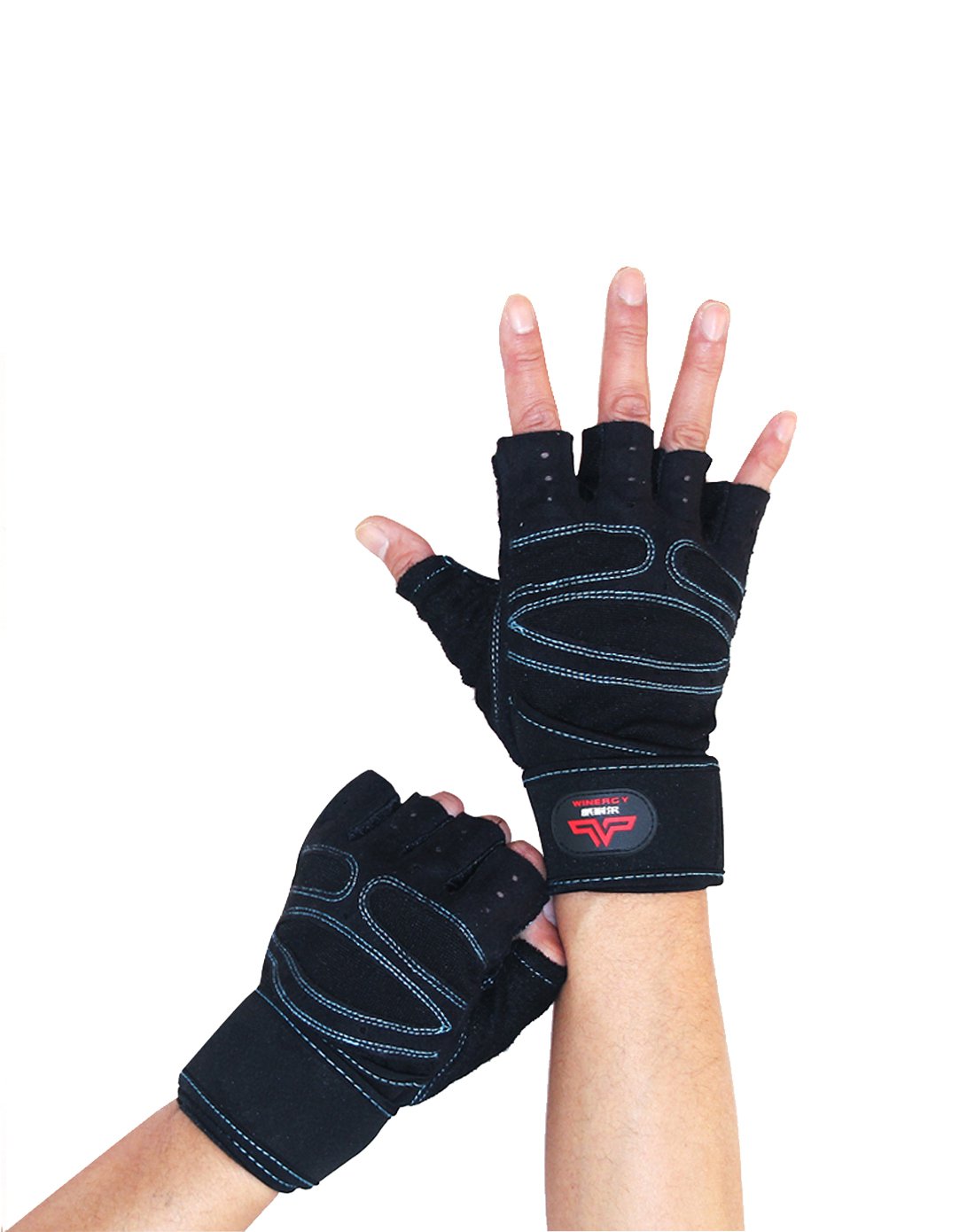 9890男女骑行健身半指器械运动手套 透气中性款