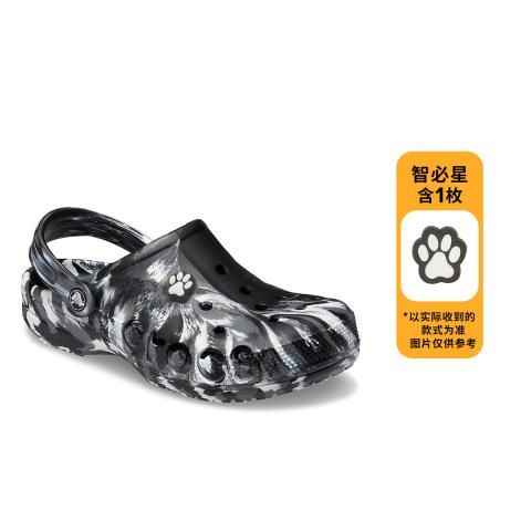 CROCS 卡骆驰 贝雅大理石纹户外休闲鞋洞洞鞋【含鞋花】 图片 1