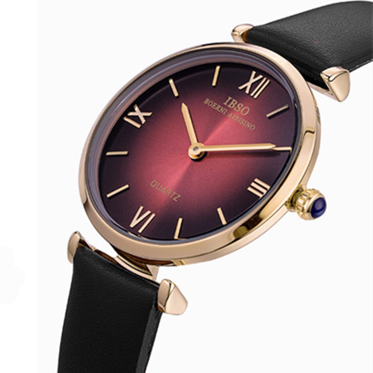 爱彼思诺ibso 简约皮带户外时尚优雅防水女士手表