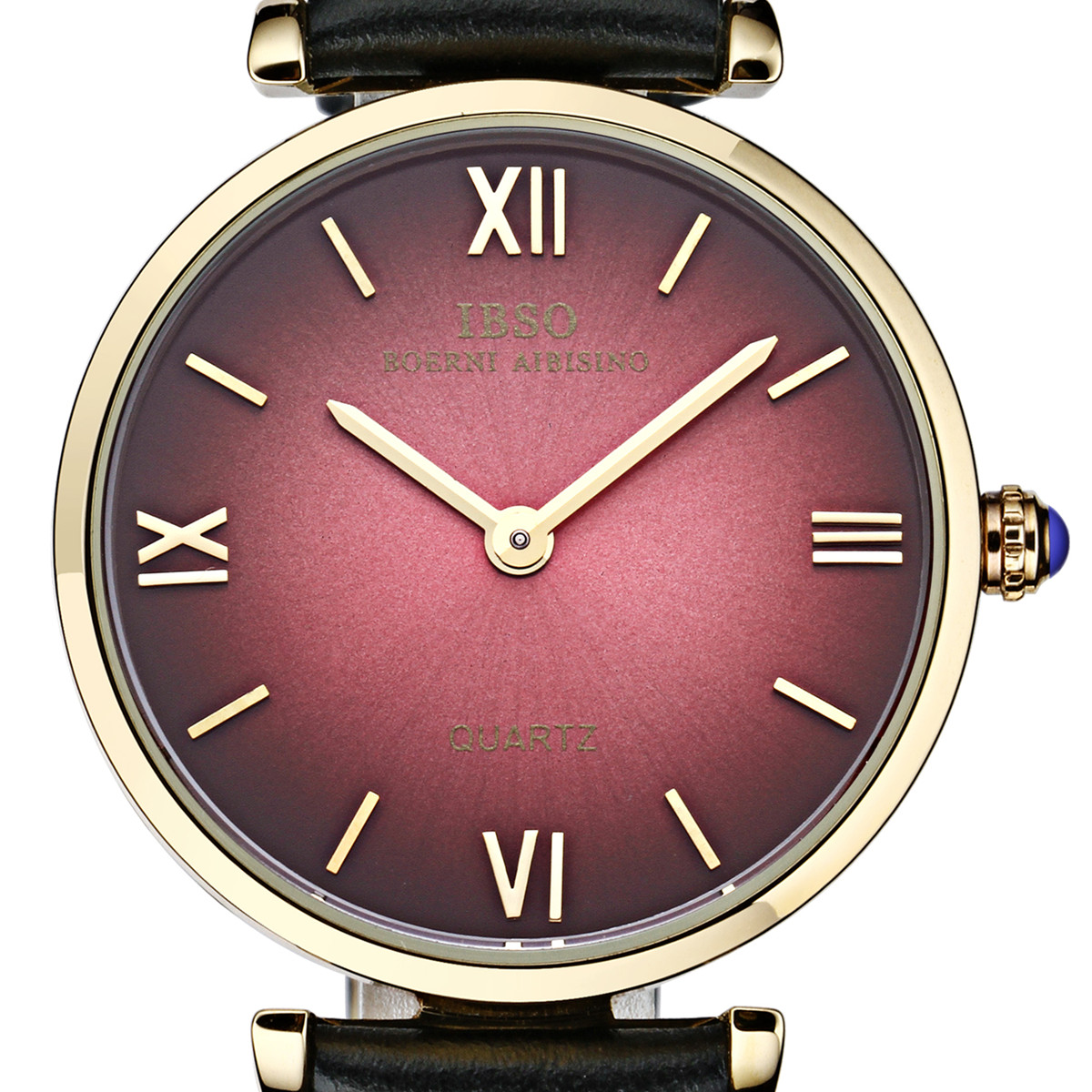 爱彼思诺ibso 简约皮带户外时尚优雅防水女士手表