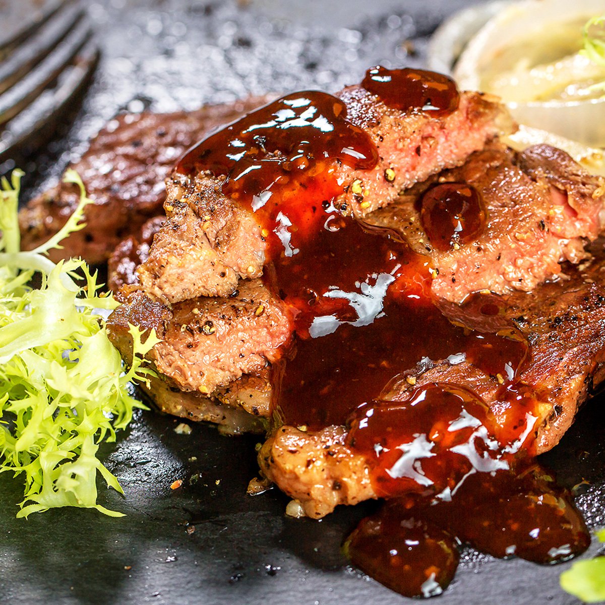 有机牛肉 安格斯有机谷饲牛肉牛排 原切西冷牛排500g*2袋 0-4℃冷鲜4