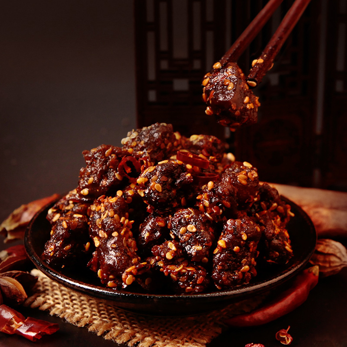 【自营】蜀道香麻辣牛肉粒150g(分享装)休闲零食即食熟食肉脯