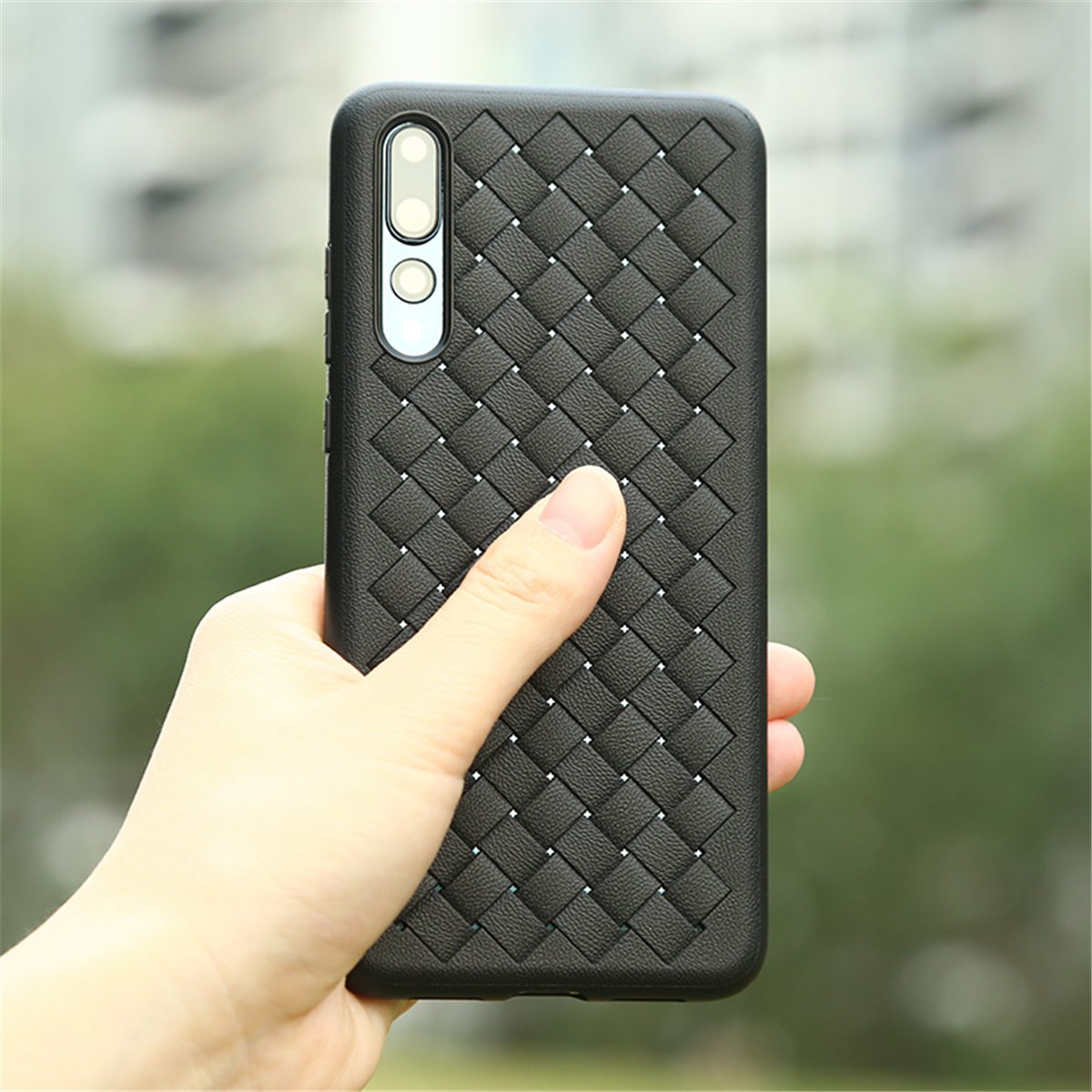 邦克仕benks华为p20/p20 pro手机壳保护套 全包手机透气防摔软壳 编织