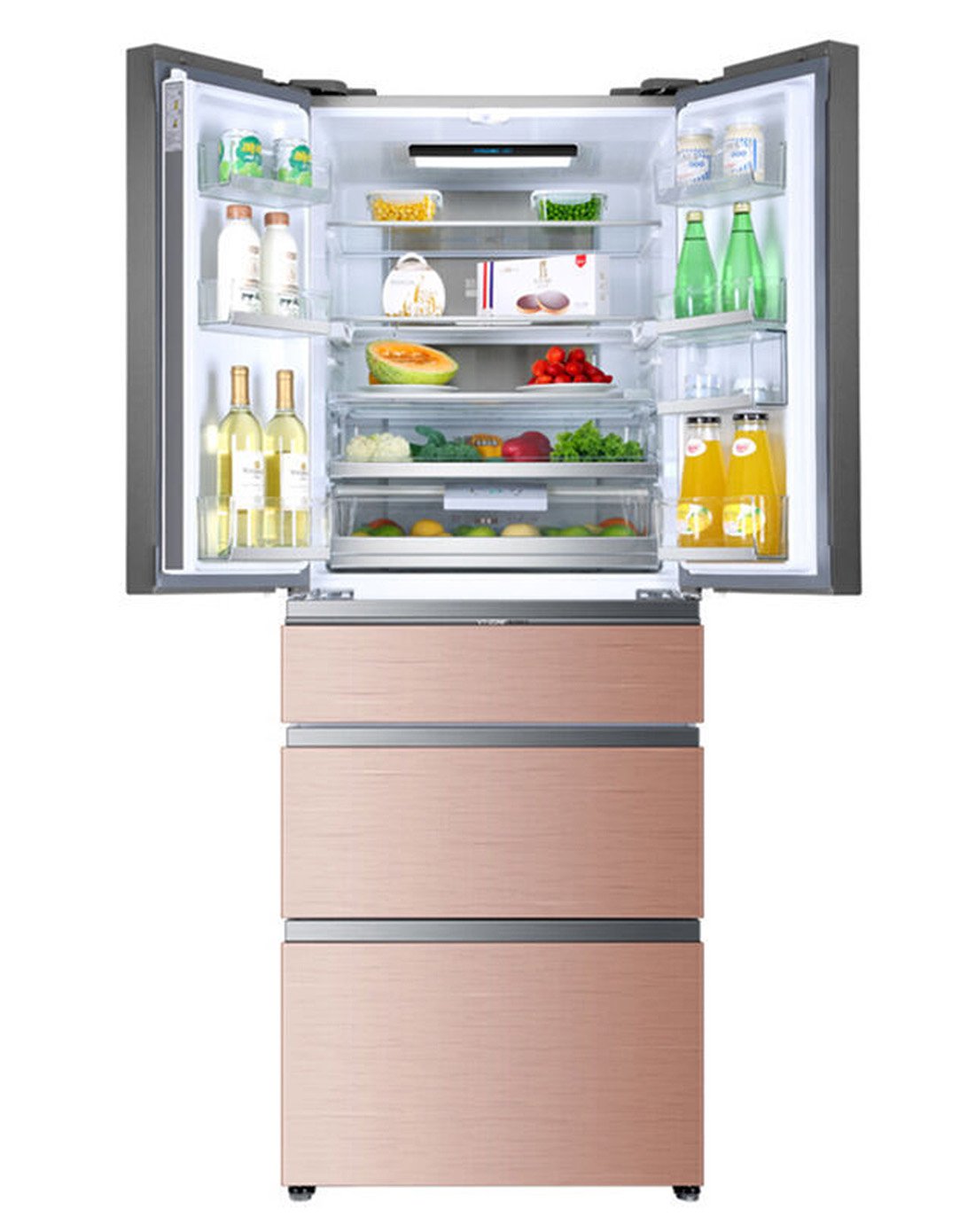 海尔/ haier bcd-405wdgqu1 风冷无霜多门冰箱 变频家用节能电冰箱