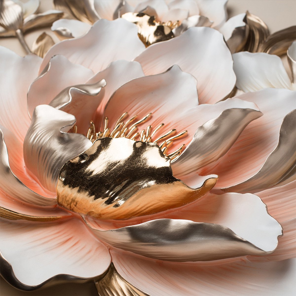 大气立体浮雕壁画富贵牡丹沙发背景墙挂画客厅装饰画