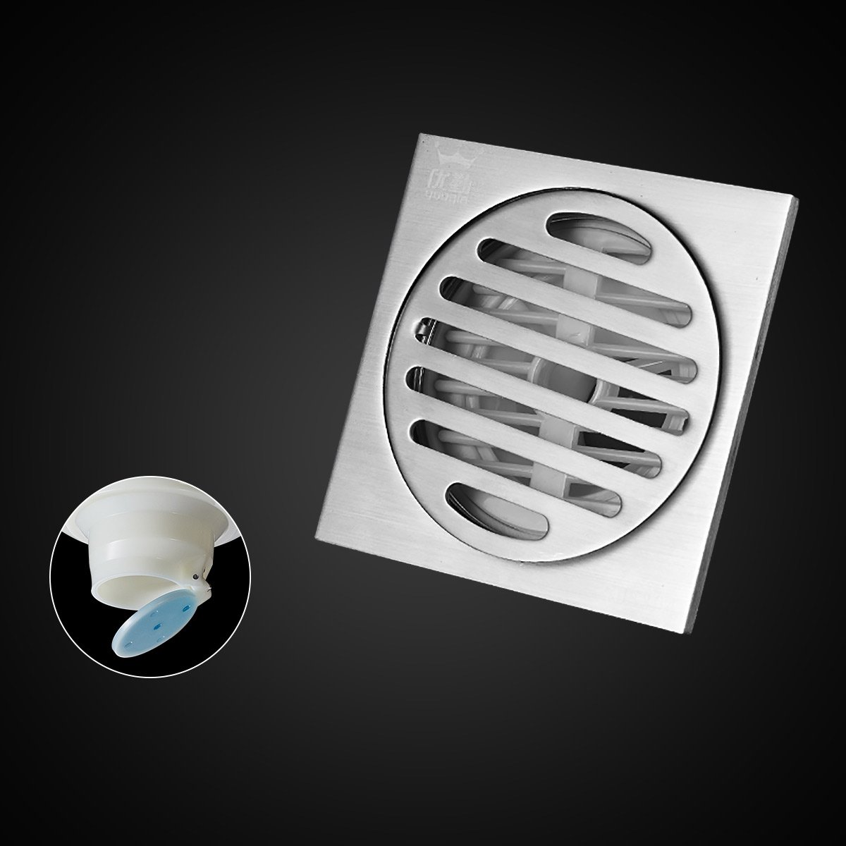 304不锈钢地漏淋浴房直排水芯卫生间洗衣机下水道防虫防臭地漏盖