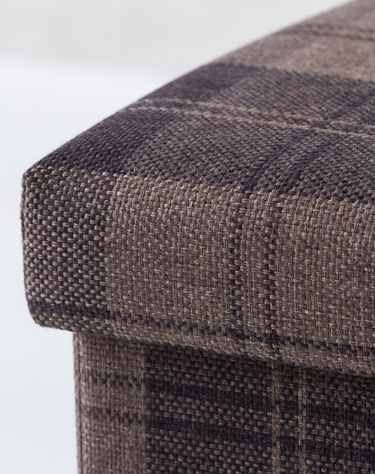 简约格子布艺收纳凳储物凳换鞋凳矮凳创意居家小件