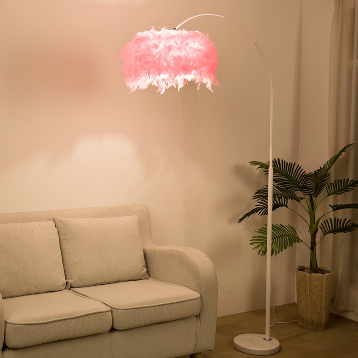 彩色个性羽毛灯落地灯149 客厅卧室书房北欧宜家简约立式地灯落地台灯