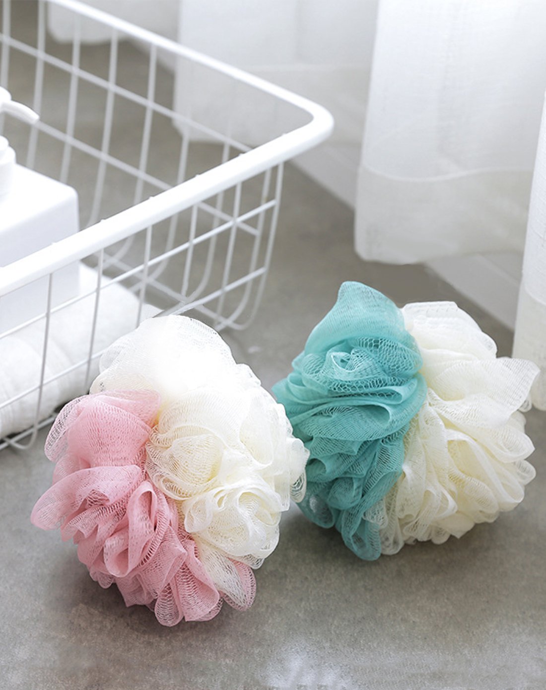 悦语大号沐浴球彩色沐浴浴球 洗澡神器沐浴球浴花