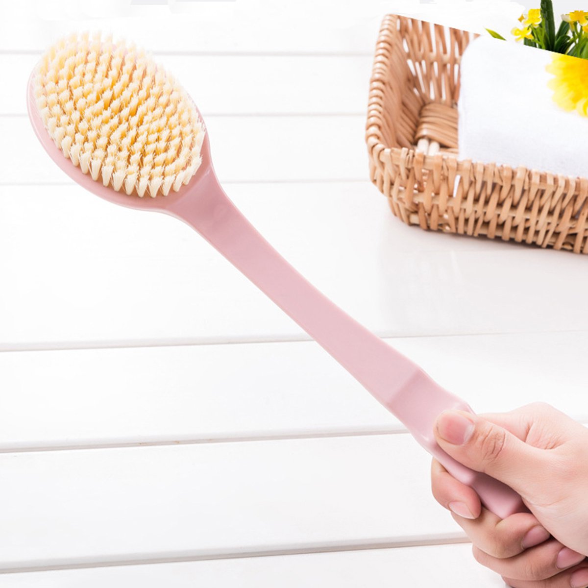 悦语家居用品专场悦语长柄软毛洗澡刷搓澡巾洗澡神器沐浴刷搓背器沐浴