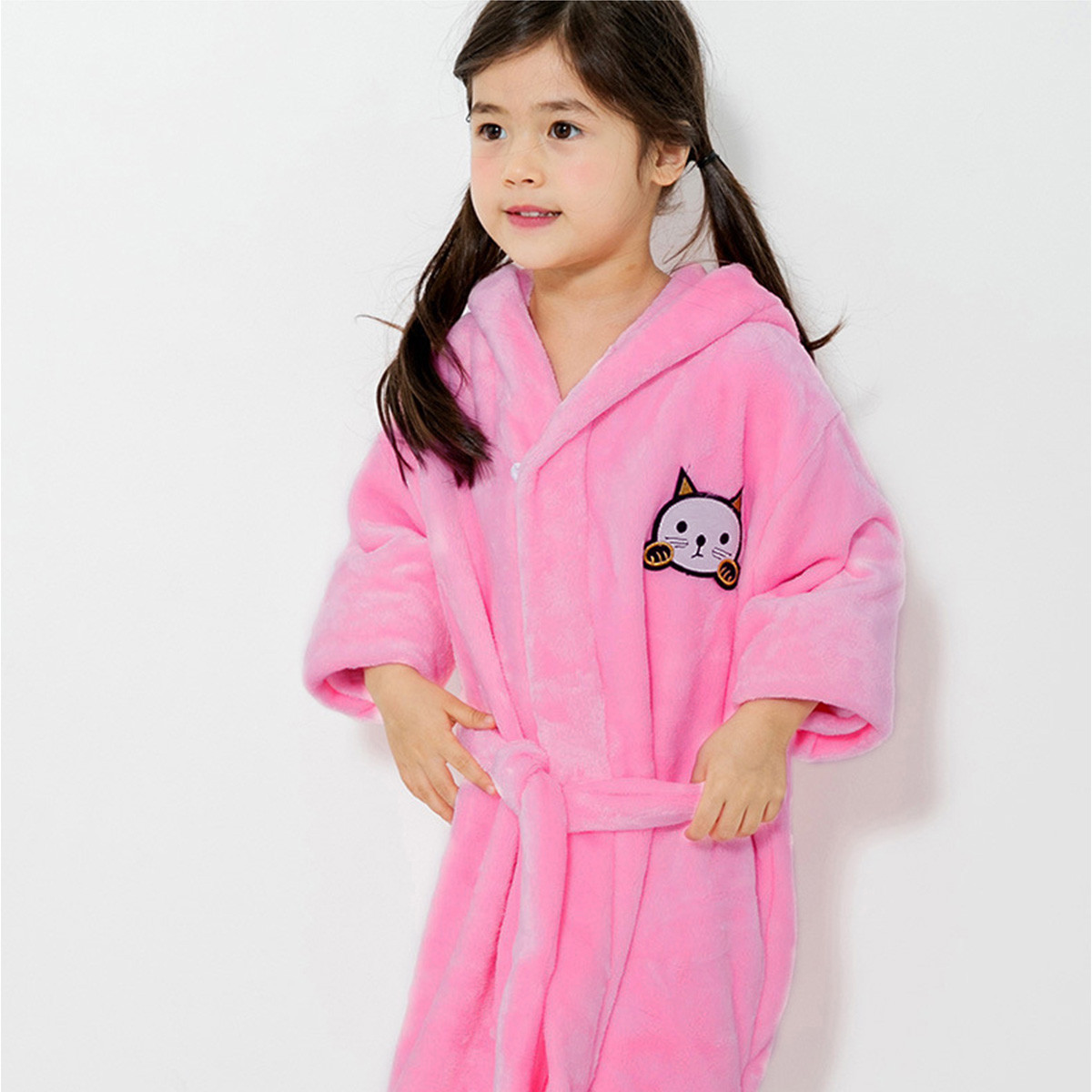 男童女童浴袍 卡通浴衣儿童家居睡袍浴袍