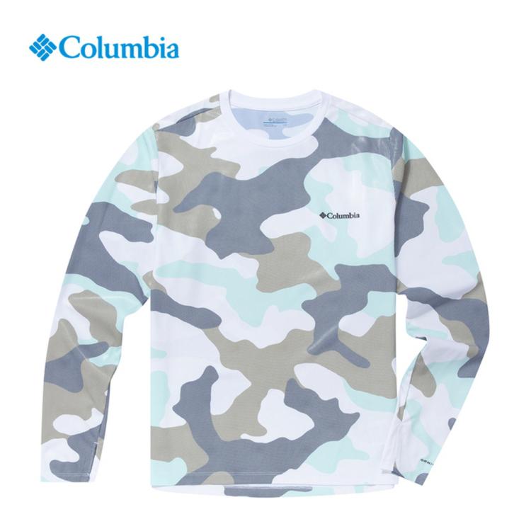 Columbia 运动百搭户外男子吸湿防晒圆领透气长袖t恤 In Multi
