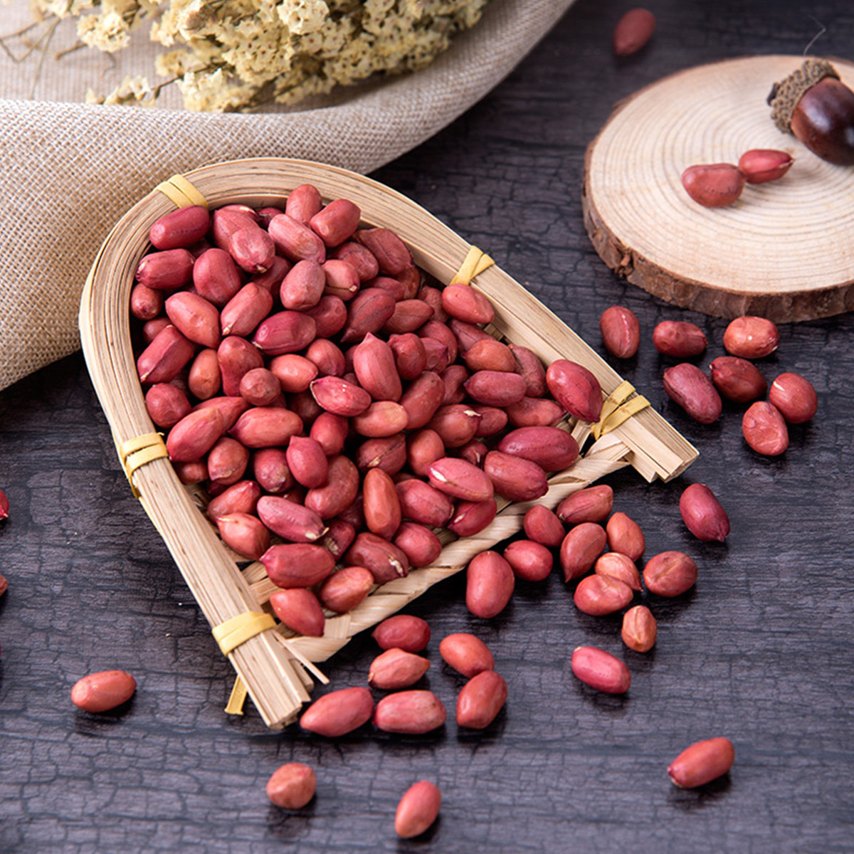 精选红皮花生1kg*2 生花生 五谷杂粮