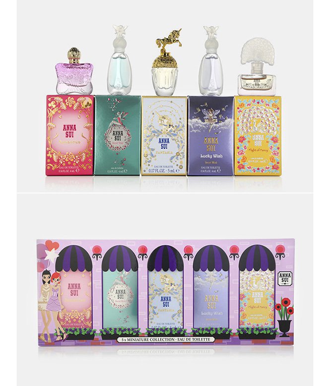 安娜苏香水组合(花漾年华淡香水4ml 许愿精灵淡香水4ml 筑梦天马淡