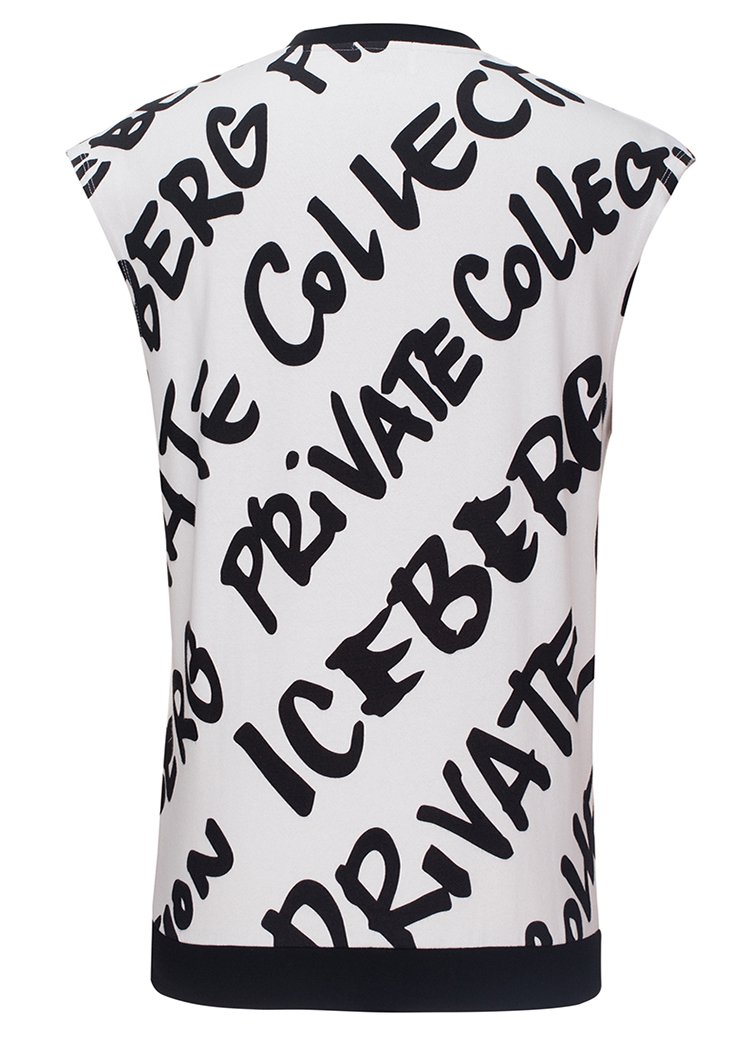 iceberg/冰山 男士字母logo印花无袖衫