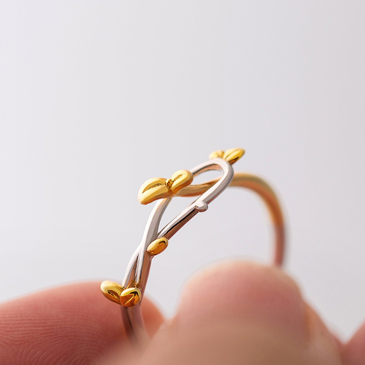 花芽原创设计饰品直发货专场花芽原创萌芽食指戒指女纯银简约个性学生