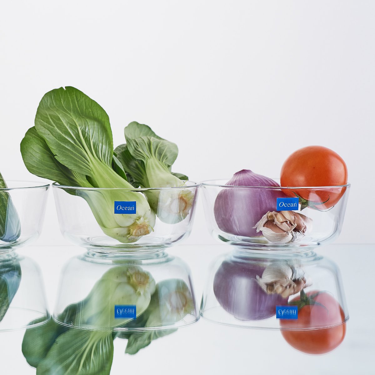 进口无铅玻璃菜碗面碗沙拉水果碗色拉碗5.75英寸四只