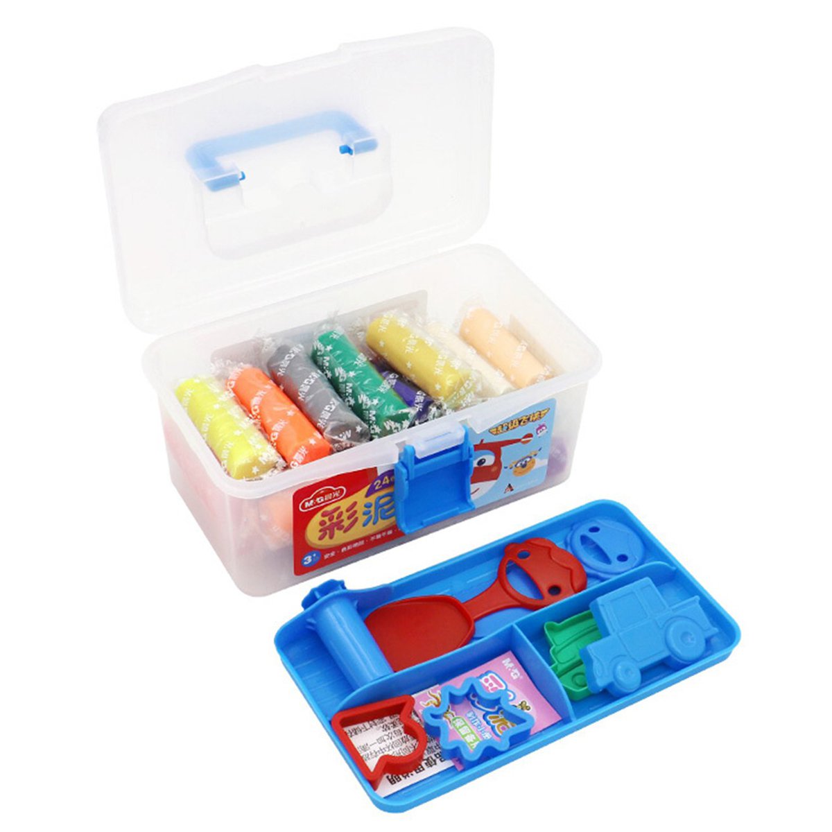 晨光超级飞侠12色彩泥收纳盒装