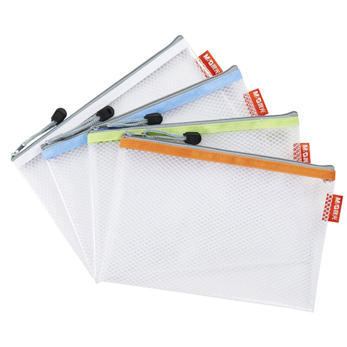 晨光m&g12岁以上学生文具eva防水网格办公拉链袋文件袋资料袋1个