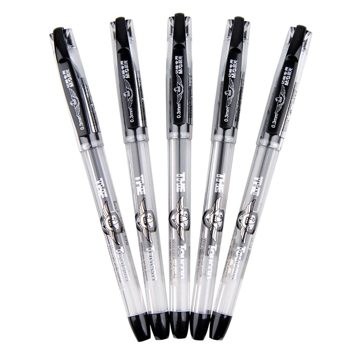 晨光文具 0.3mm黑色极细中性笔 财务会计记账专用水笔签字笔12支装