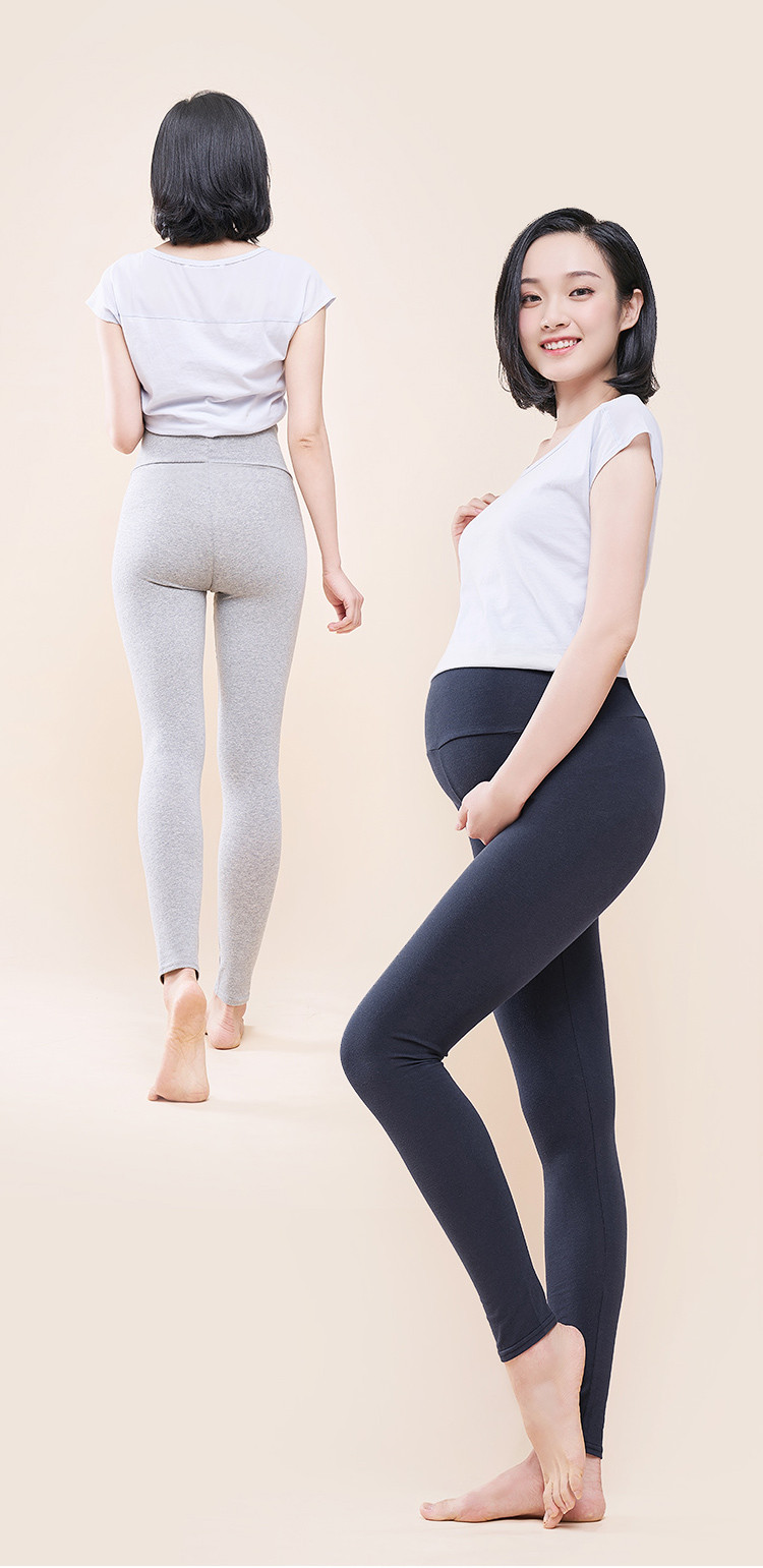 孕妇托腹打底裤2条外穿丝袜踩脚连脚秋冬保暖孕期连体打底袜裤