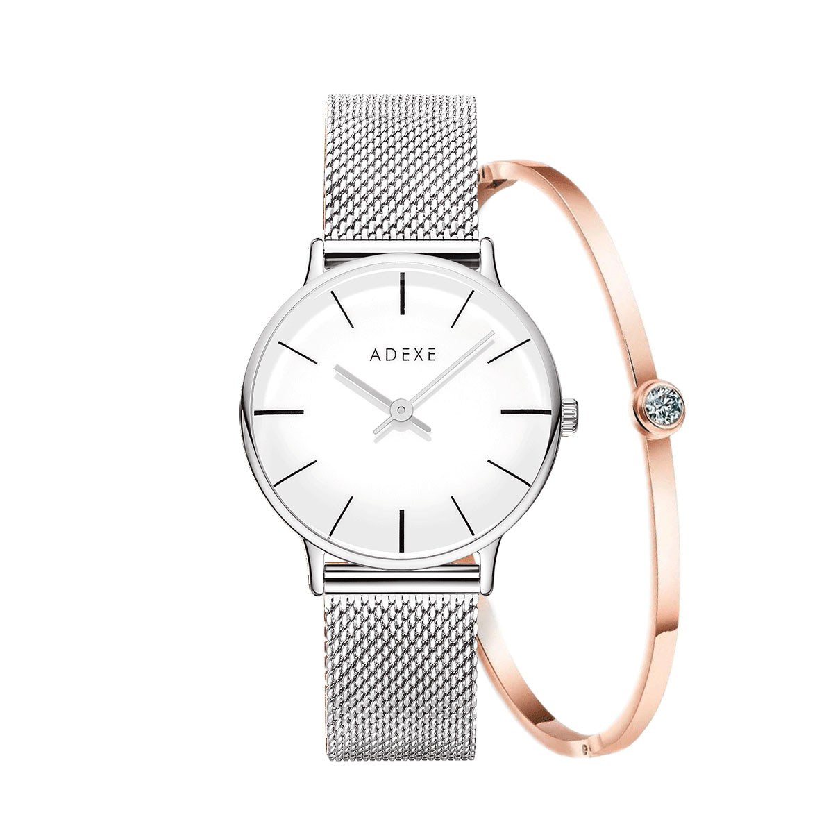 adexe 【礼盒套装】女士手表英国进口手表时尚简约石英女表防水33mm
