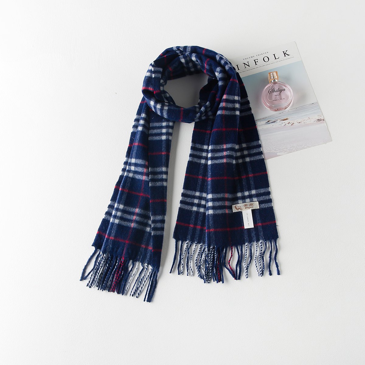 帝高流苏纯羊绒围巾