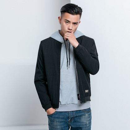 韩版潮流修身帅气男生休闲夹克秋装新款棒球服薄