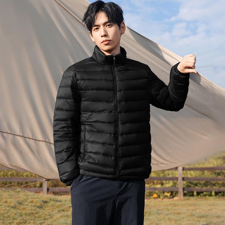 雪中飞 【云感户外】2025秋冬季新款轻薄羽绒服男短款立领运动外套男