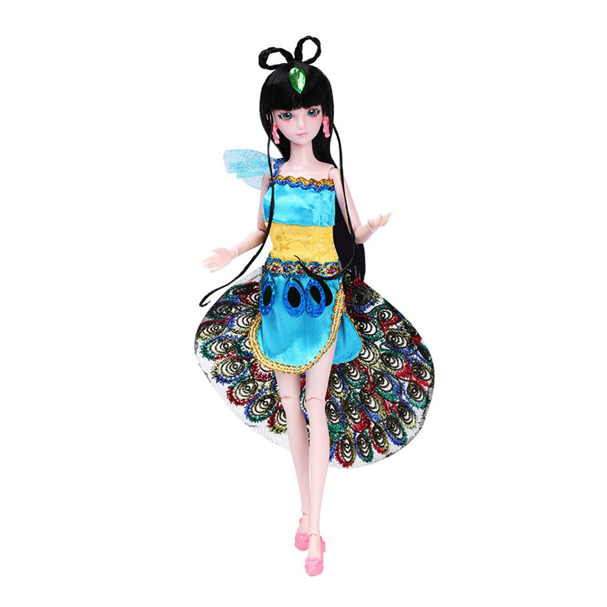 叶罗丽芭比娃娃儿童生日礼物精美礼盒装洋娃娃 女孩玩具 29厘米 孔雀