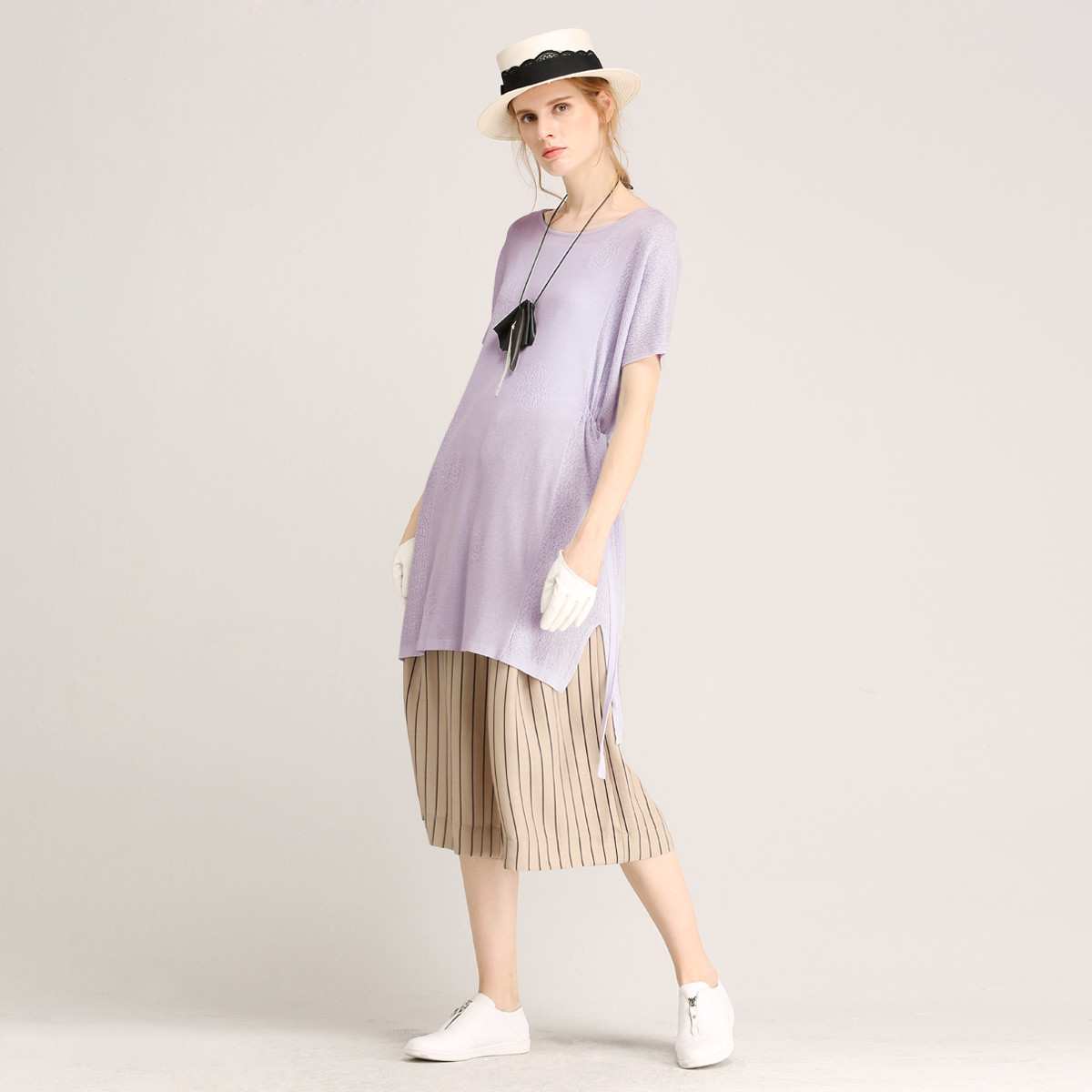 希色myscissors夏季直身中长针织连衣裙