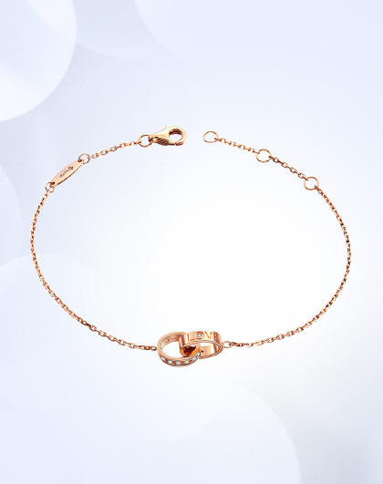 克徕帝 18k金永恒之恋钻石手链