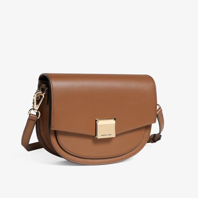 MICHAEL KORS MICHAEL KORS 【专柜同款】Lita 系列中号皮质马鞍包美拉德单肩包mk女包